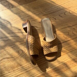 Everlane Woven Kitten Heel Sandal Mule